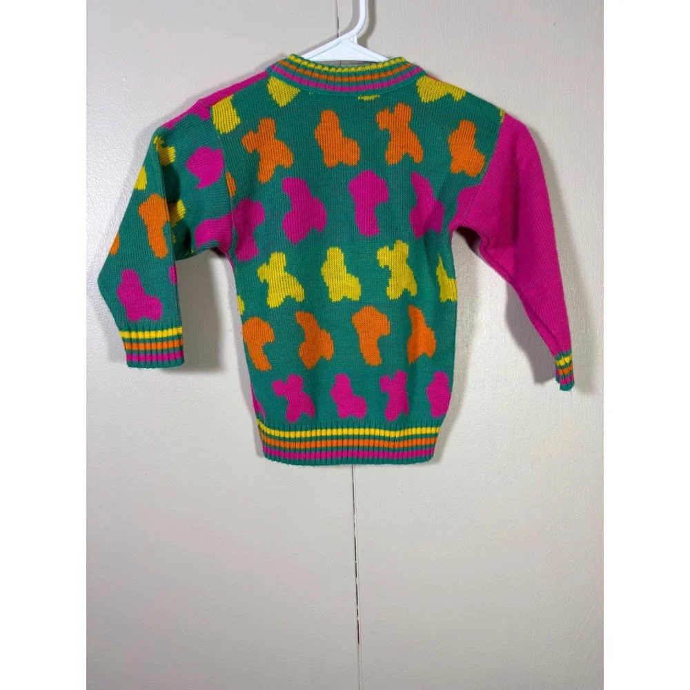 Vtg Miniwaves Kids Giraffe Knit Sweater Skirt Set S kidcore Kitsch 80s 90s